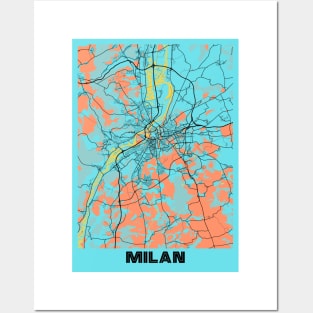 Map of Milan Posters and Art